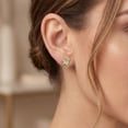 thumbnail image 7 of Diamond Cut Knot Stud Earrings in 14K Gold, 7 of 8
