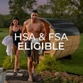 thumbnail image 2 of Backyard Discovery 2-4 Person Cedar Outdoor Barrel Sauna with Electric Heater & Porch, 2 of 6