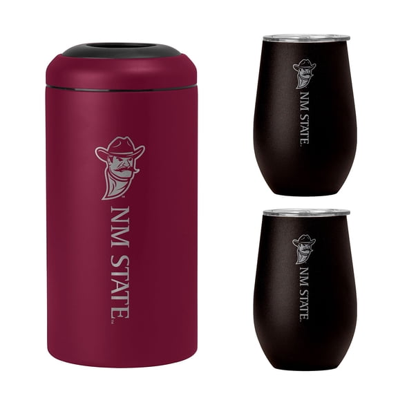 NCAA Stainless Steel Wine Chiller and Tumbler Set