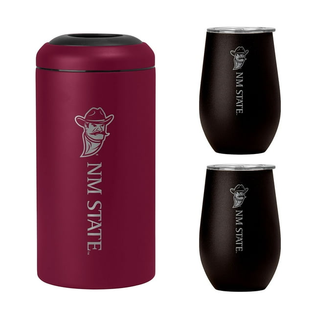 NCAA Stainless Steel Wine Chiller and Tumbler Set