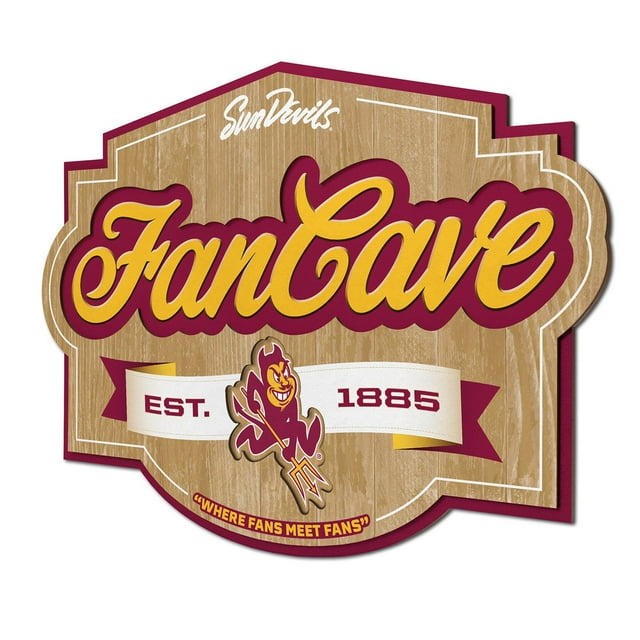 YouTheFan Arizona State Sun Devils 17"x12.5" 3D Multi-Layered Fan Cave Sign