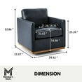 thumbnail image 3 of Member's Mark Modern Classic Leather Swivel Chair, Assorted Colors, 3 of 9