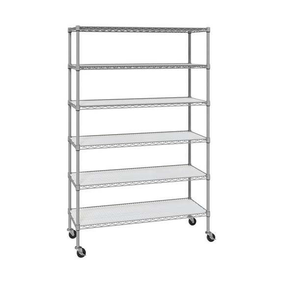 Member's Mark 6-Tier NSF Heavy Duty Wire Shelving, 47.75" W x 18" D x 75.5" H