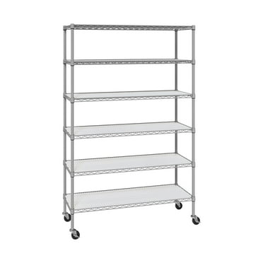 Member's Mark 6-Tier NSF Heavy Duty Wire Shelving, 47.75" W x 18" D x 75.5" H
