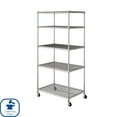 thumbnail image 3 of Seville Classics UltraDurable 5-Tier NSF Steel Shelving, 36" W x 24" D x 76" H, 3 of 14