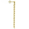 thumbnail image 4 of Kissing Hearts Double Rope Chain Earrings in 14K Gold, 4 of 9