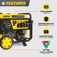 thumbnail image 3 of 12,500/10,000-Watt Electric Start Tri Fuel Home Backup Portable Generator with CO Shield, 3 of 13