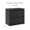 thumbnail image 4 of Hirsh 30" Wide 2-Drawer Lateral File Cabinet, Assorted Colors & Sizes, 4 of 14