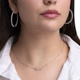 thumbnail image 9 of Sterling Silver and Diamond Identity Necklace, 9 of 11