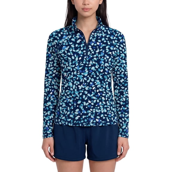 Lands' End Women's Quarter Zip Rashguard
