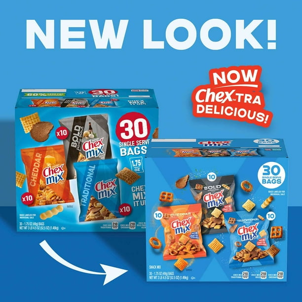 Chex Mix Savory Snack Mix Variety, 1.75 oz., 30 pk. - Samsclub.com