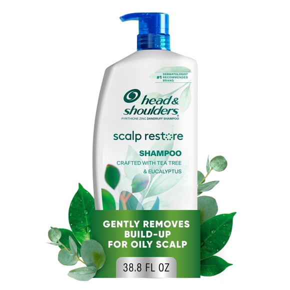 Head & Shoulders Scalp Restore Anti-Dandruff Shampoo with Tea Tree & Eucalyptus, Removes Buildup & Repairs Damage, 38.8 fl. oz.