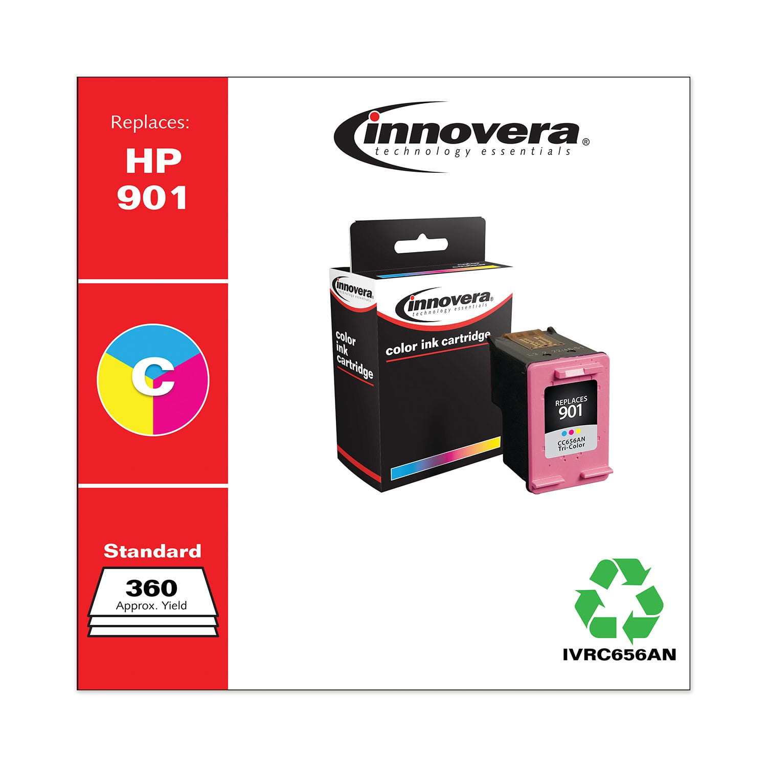 Innovera Remanufactured Tri-Color Ink, Replacement For HP 901 (CC656AN ...