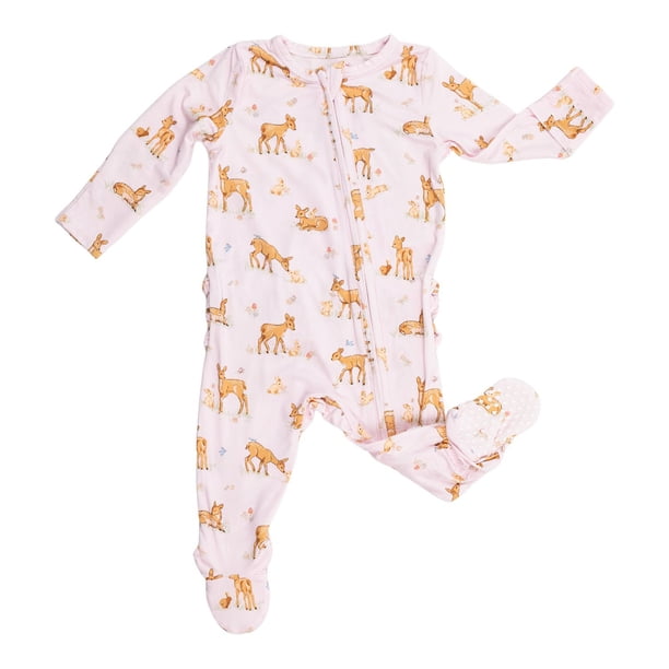 Angel Dear Baby Girls 2-Way Zipper Footie - Samsclub.com