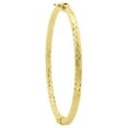 thumbnail image 3 of Diamond Cut Bangle Bracelet in 14K Gold, 3 of 8