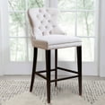 thumbnail image 1 of Milano Velvet Button-Tufted Barstool, Assorted Colors, 1 of 9