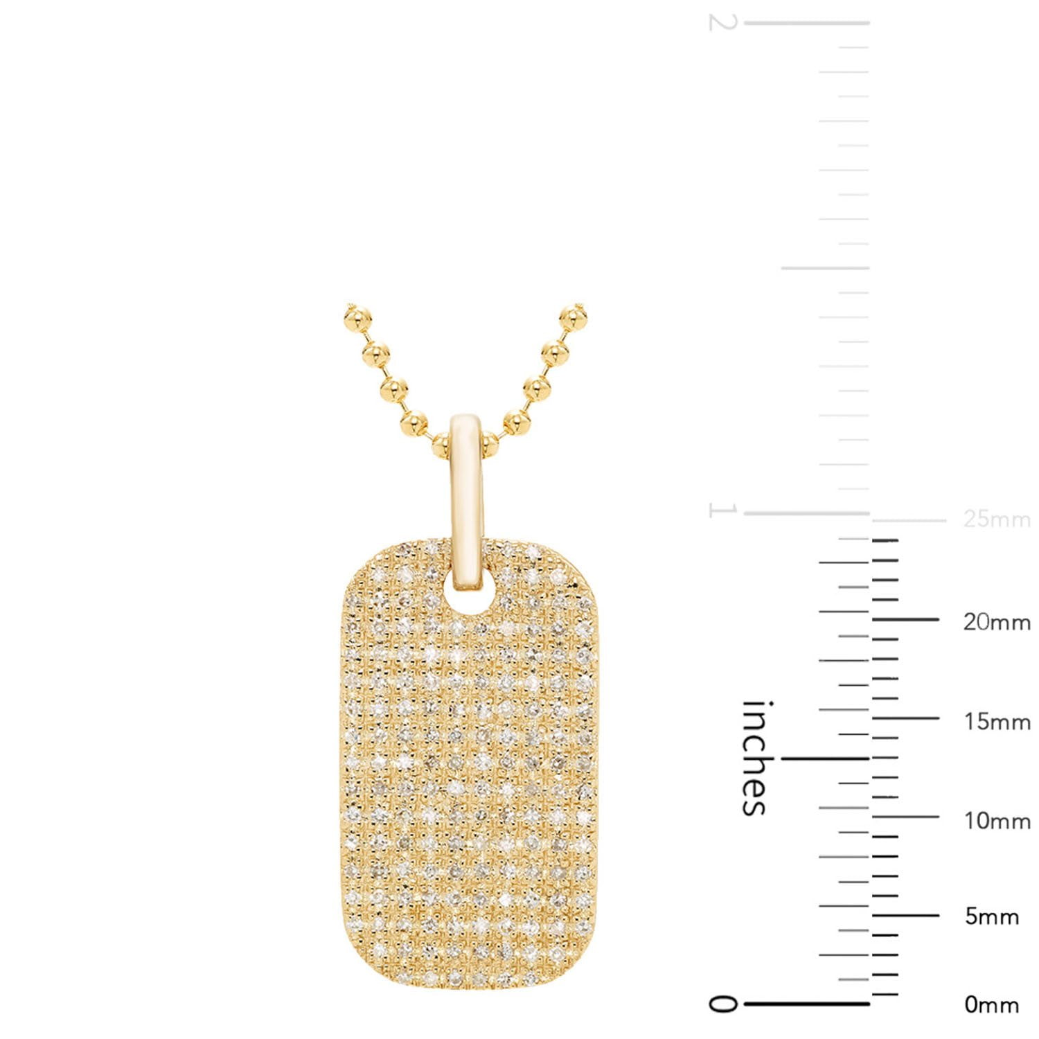 0.46 CT. T.W. Diamond Dogtag Pendant in 14K Gold - Samsclub.com