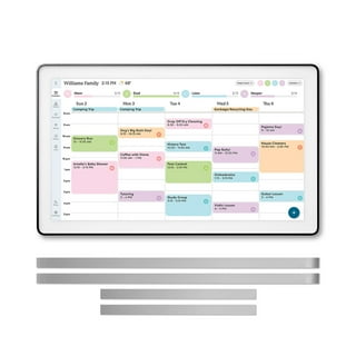 Skylight 27" Calendar Max Charcoal Shadowbox WiFi Digital Calendar Bundle