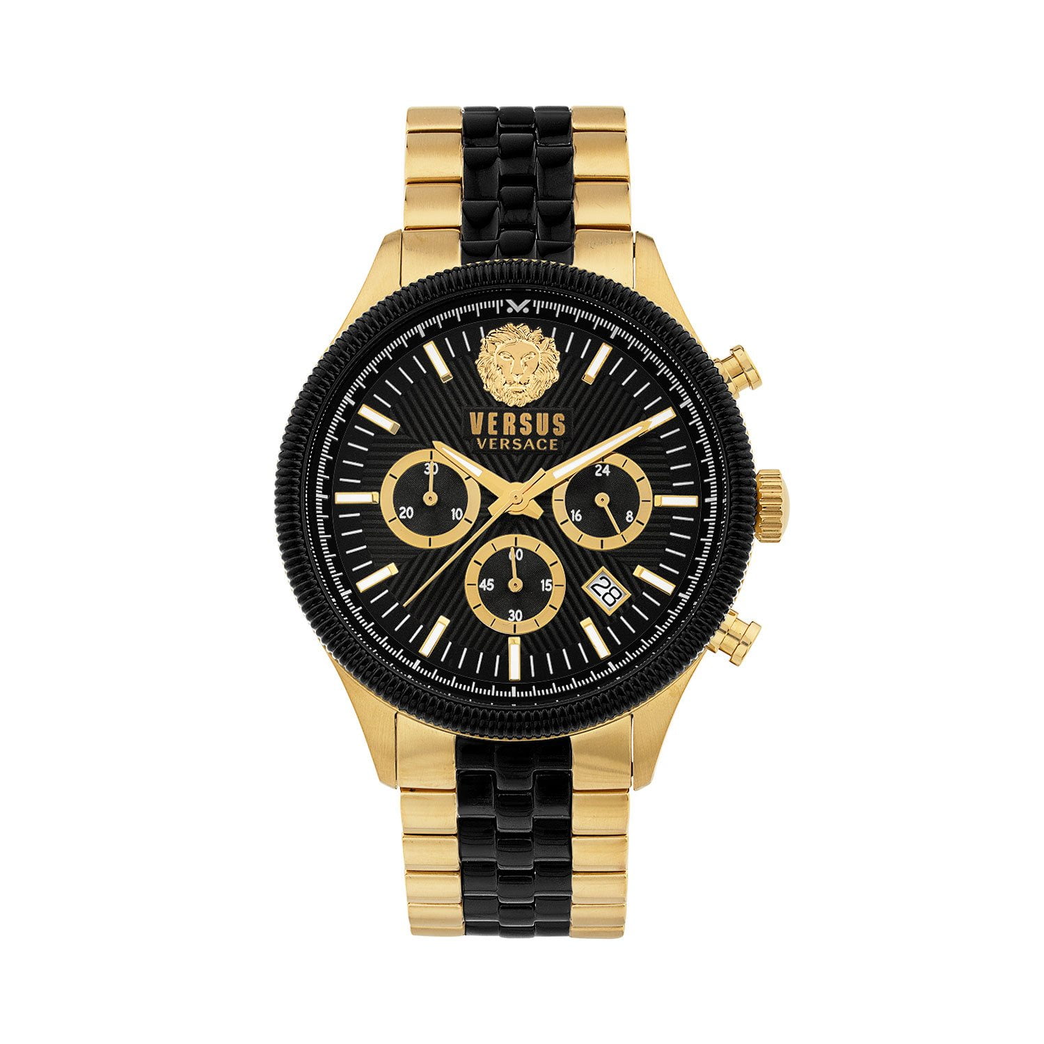 VERSUS VERSACE アナログ時計 ゴールド/ブラック Versus by Versace Colonne Chronograph Stainless Steel Bracelet