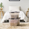thumbnail image 5 of IRIS USA, Stack & Pull 53 Quart Clear Plastic Storage Boxes with Buckles, 16.50" W x 22" L x 13.03" H, 5 Piece Set, 5 of 10