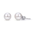 thumbnail image 1 of White Cultured Freshwater Pearl Stud Earrings, 1 of 3
