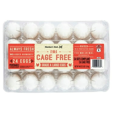 Member's Mark Cage Free Grade A Large White Eggs, 2 dozen