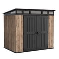thumbnail image 11 of Keter 8' x 6' Signature Collection Aspen Resin Outdoor Storage Shed, Pine, 11 of 14
