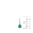 thumbnail image 3 of Pear Cut Gemstone & Halo Diamond Tear Drop Dangle Earrings in 14K Gold, 3 of 4