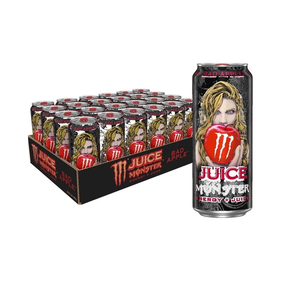 Monster Energy Juice, Bad Apple, Juice + Energy Drink, 16 fl. oz., 24 pk.
