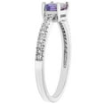 thumbnail image 3 of Baguette Cut Gemstone and 0.10 CT. T.W. Diamond Ring in 14K Gold, 3 of 3