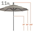 thumbnail image 3 of Above Height Series 11' Smart Market Umbrella with Remote, Wind Sensor, Solar Panel and LED Lighting, Choose Color, 3 of 3