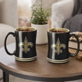 thumbnail image 5 of Logo Brands New Orleans Saints 14oz Relief Mug Set, 5 of 5