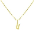 thumbnail image 1 of Initial Paperclip Chain Pendant Necklace in 14K Gold, 1 of 5