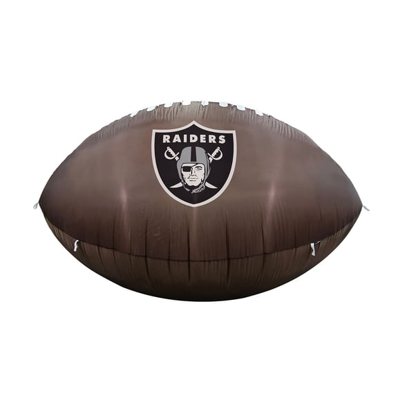 Logo Brands Las Vegas Raiders Pre-Lit 10'x6' Inflatable Football
