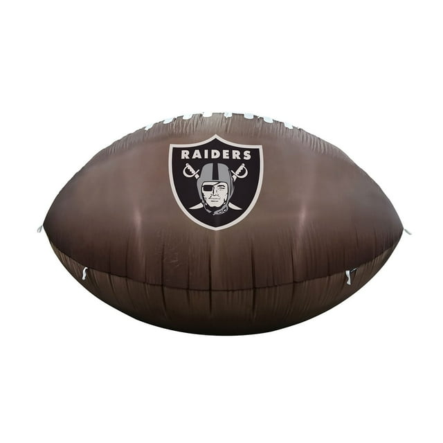 Logo Brands Las Vegas Raiders Pre-Lit 10'x6' Inflatable Football