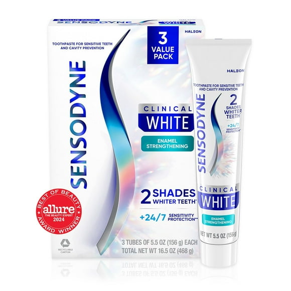 Sensodyne Clinical White Toothpaste, 5.5 oz., 3 pk.