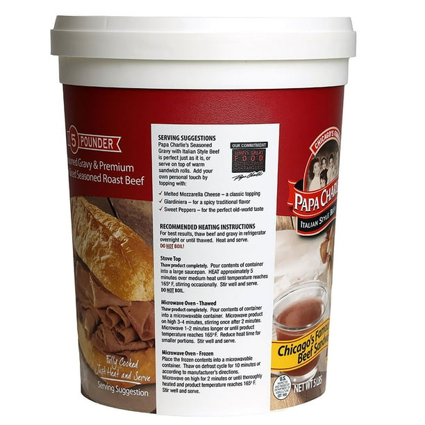 Papa Charlie's Seasoned Gravy and Thin Sliced Seasoned Roast Beef