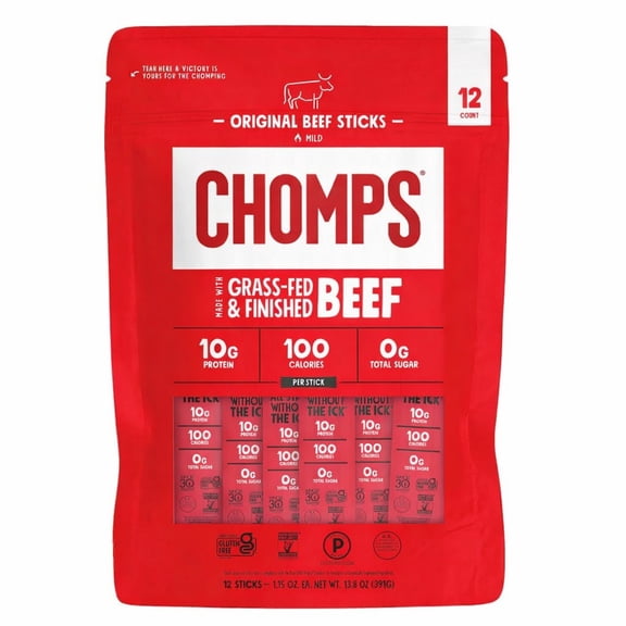 Chomps Original Beef Sticks, 1.15 oz., 12 pk.