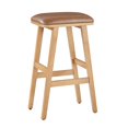 thumbnail image 4 of Bower Home Upholstered Wood Saddle Counter or Bar Stool, 2-Pack, 4 of 8