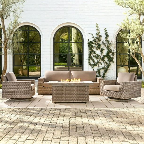 Member's Mark Olympus XL Deep Seating Fire Set with Sunbrella