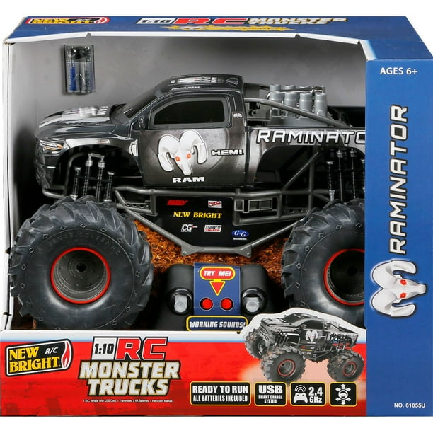 New Bright 1:10 Scale Radio Control Raminator Monster Truck