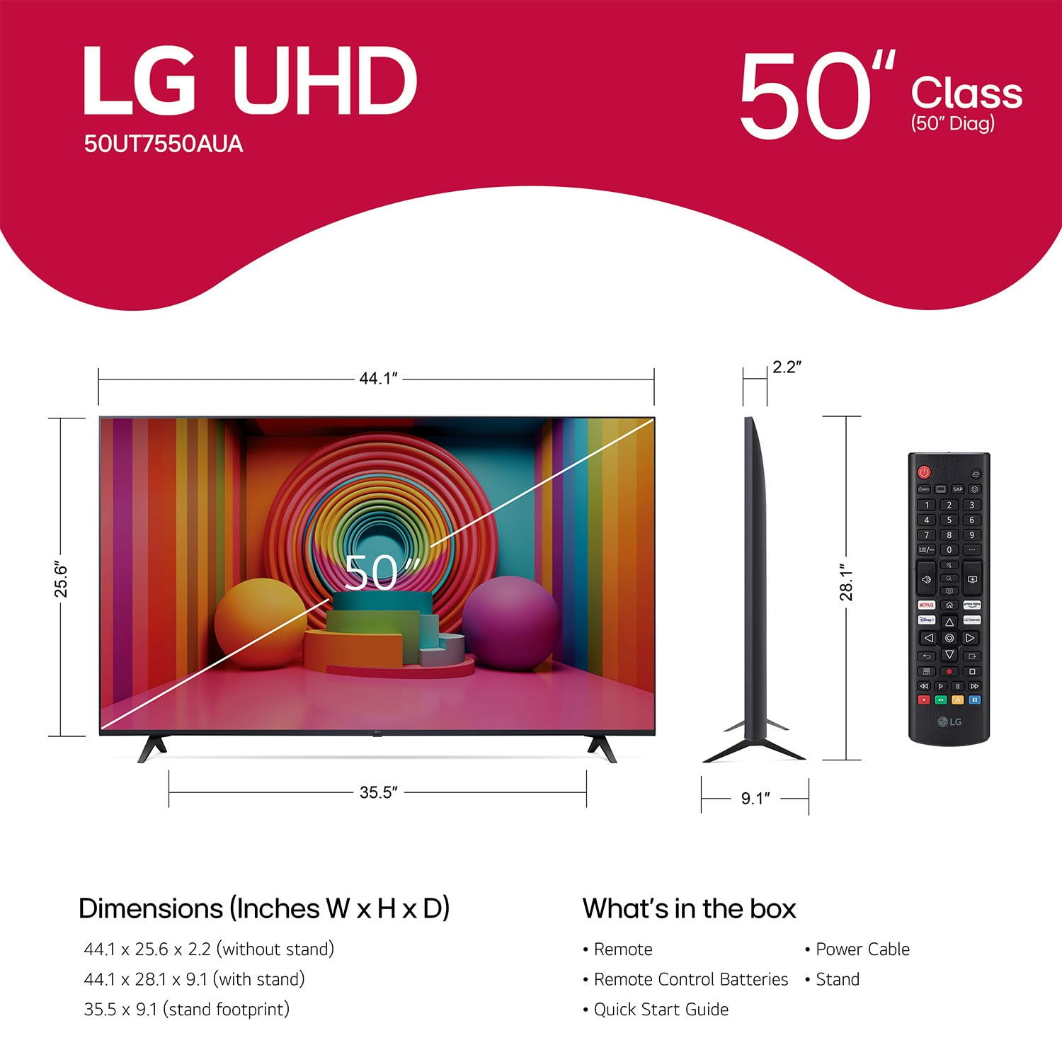 LG 50” Class UT7550 Series 4K UHD Smart TV - Samsclub.com