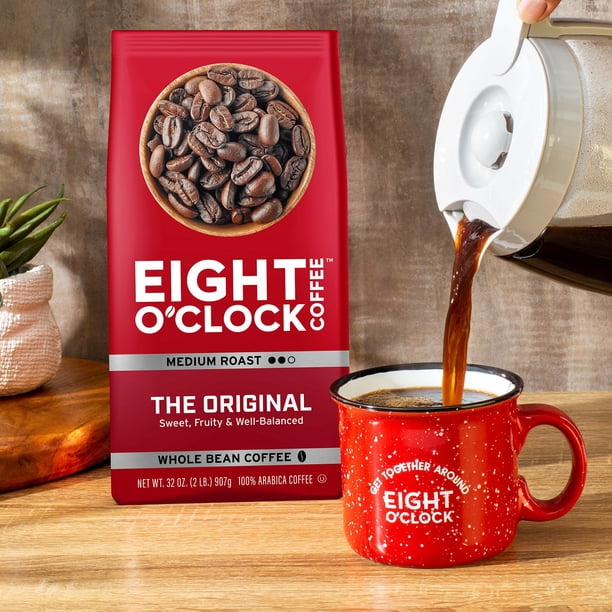 Eight O'Clock Medium Roast Whole Bean Coffee, The Original, 40 oz