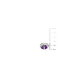 thumbnail image 3 of Oval Cut Gemstone Halo Bolo Bracelet in Sterling Silver, 3 of 5