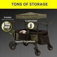 thumbnail image 6 of Jeep Wrangler Deluxe Stroller Wagon + Accessories Black/Green, 6 of 13