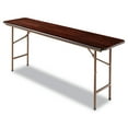 thumbnail image 1 of Alera Wood Rectangular Folding Table, 72"W x 18"D x 29"H, Mahogany, 1 of 8