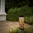 thumbnail image 3 of Deck Impressions Peony Solar 12 Lumen Metal Path Lights, 4-Pack, 3 of 5
