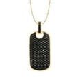 thumbnail image 1 of 1.00 CT. T.W. Round Cut Black Diamond Dog Tag Pendant in 14K Gold, 1 of 6