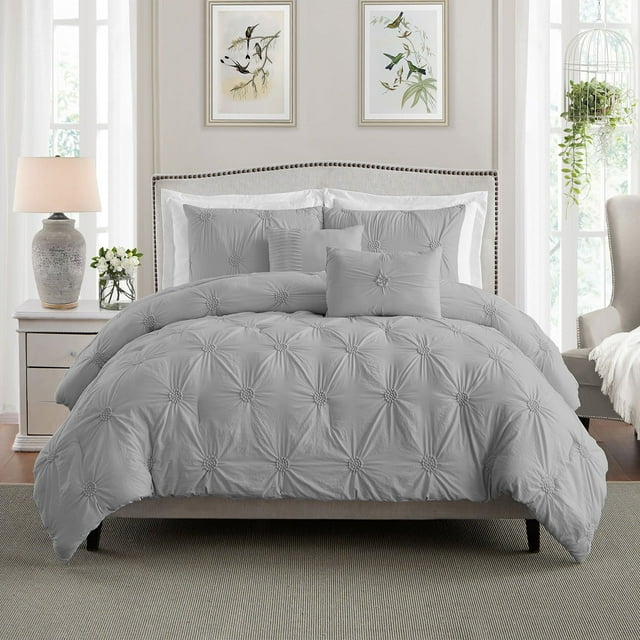 Ultra Plush Floral Pintuck Comforter Set, Assorted Sizes