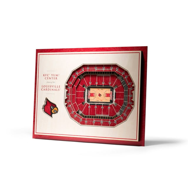 YouTheFan Louisville Cardinals 17"x13" 3D 5 Layer Stadium View Wall Art